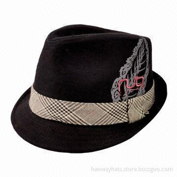 2012 New Style Fashionable Men's Hat with Stripe Band and Loop Trim